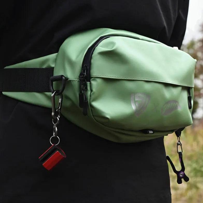 Sac banane étanche vert pour le sport