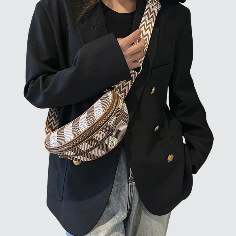 Sac banane femme chic marron