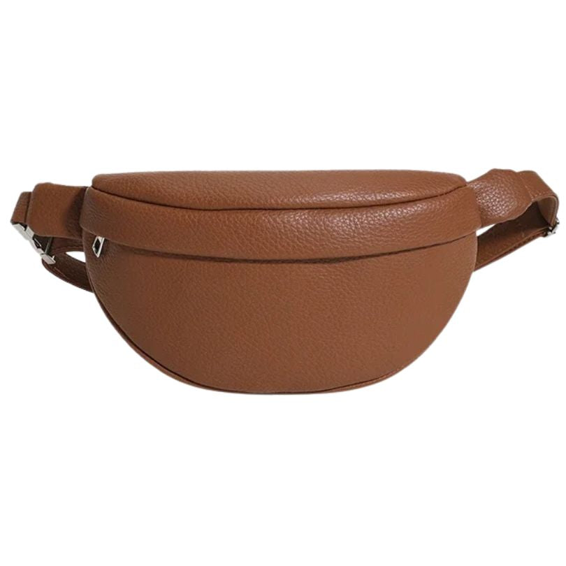 Sac banane femme cuir tendance marron