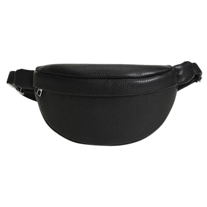 Sac banane femme cuir tendance noir