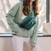 Sac banane femme vintage vert