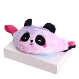 Sac banane fille fourrure panda violet