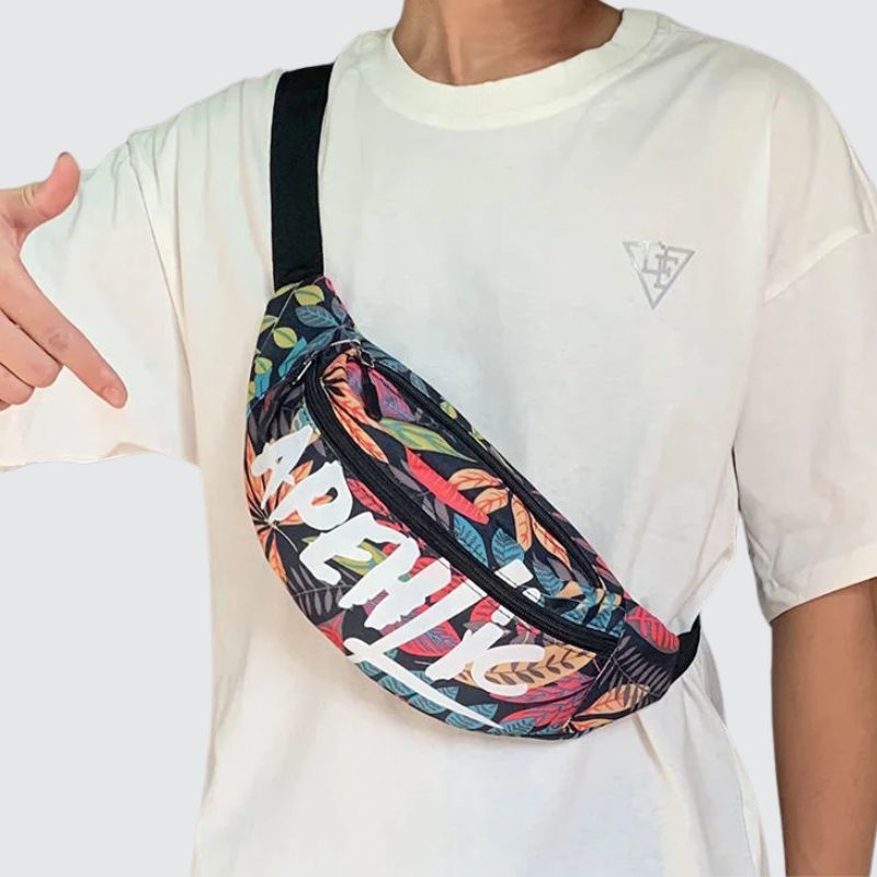 Sac banane fleuri streetwear