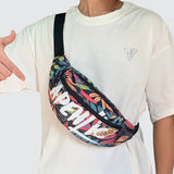 Sac banane fleuri streetwear