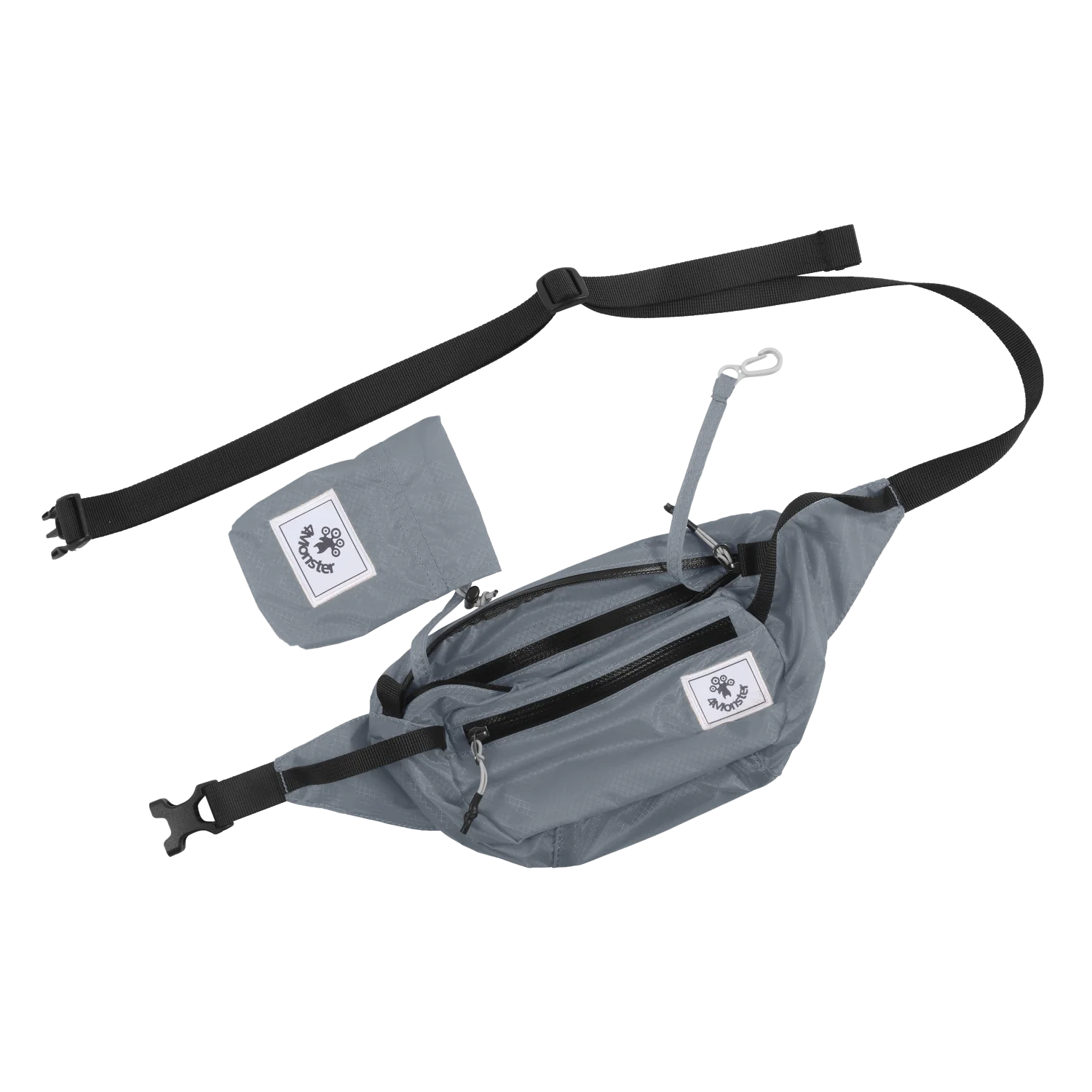 Sac banane imperméable gris