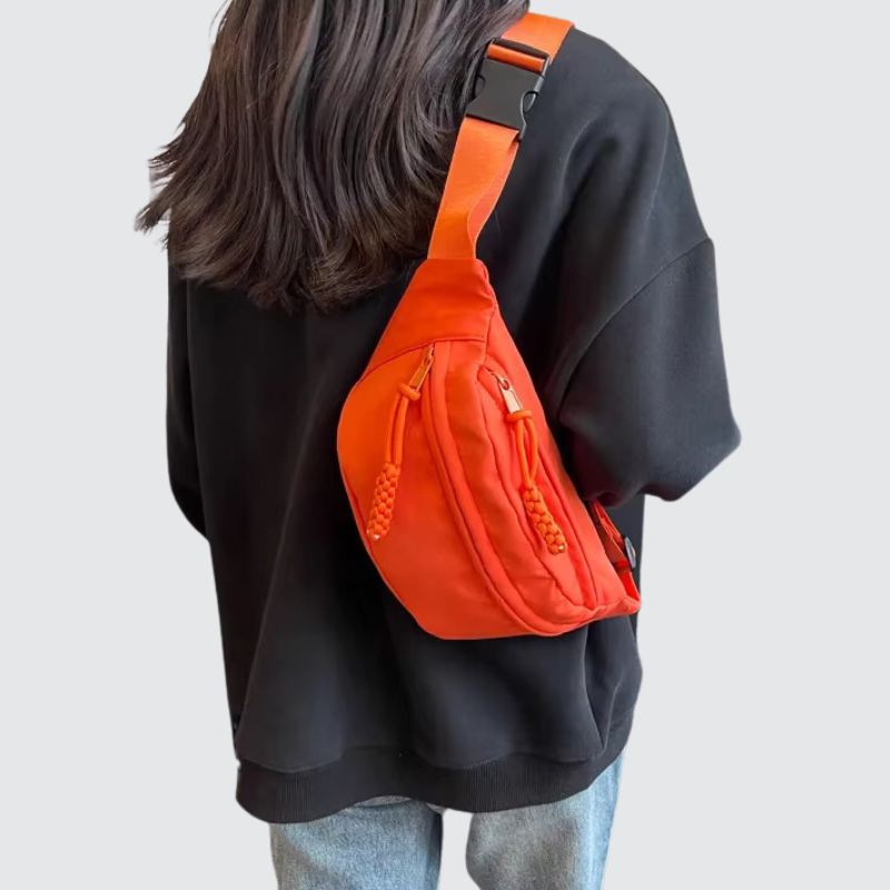 Sac banane imperméable femme en toile orange
