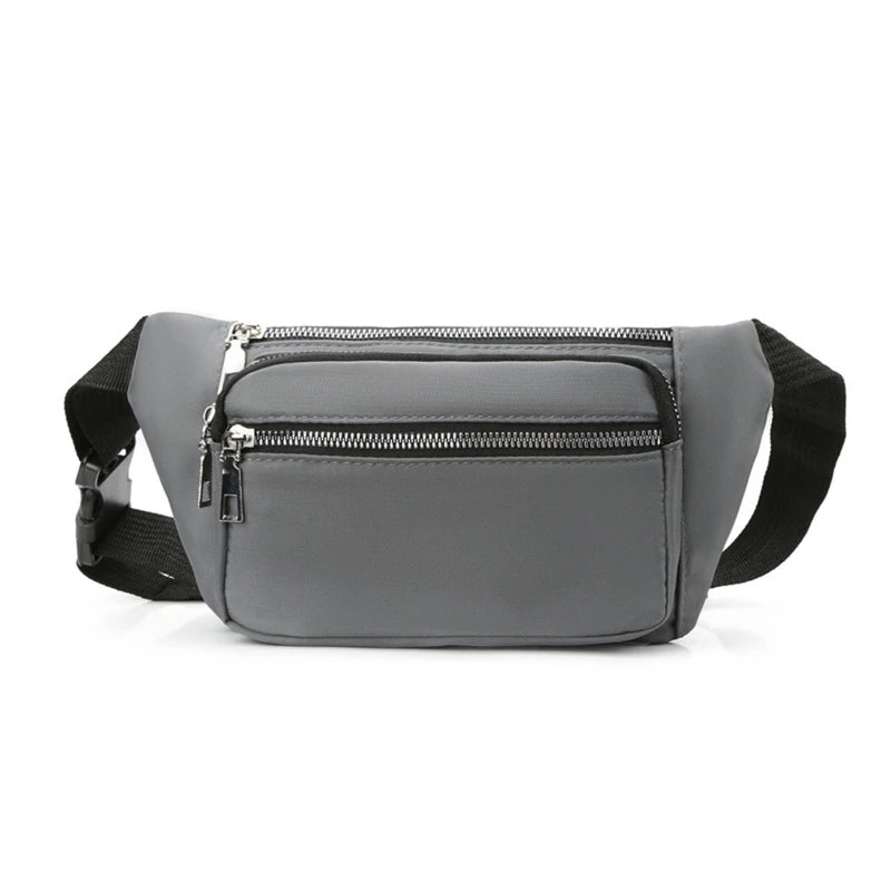 Sac banane imperméable unisexe gris