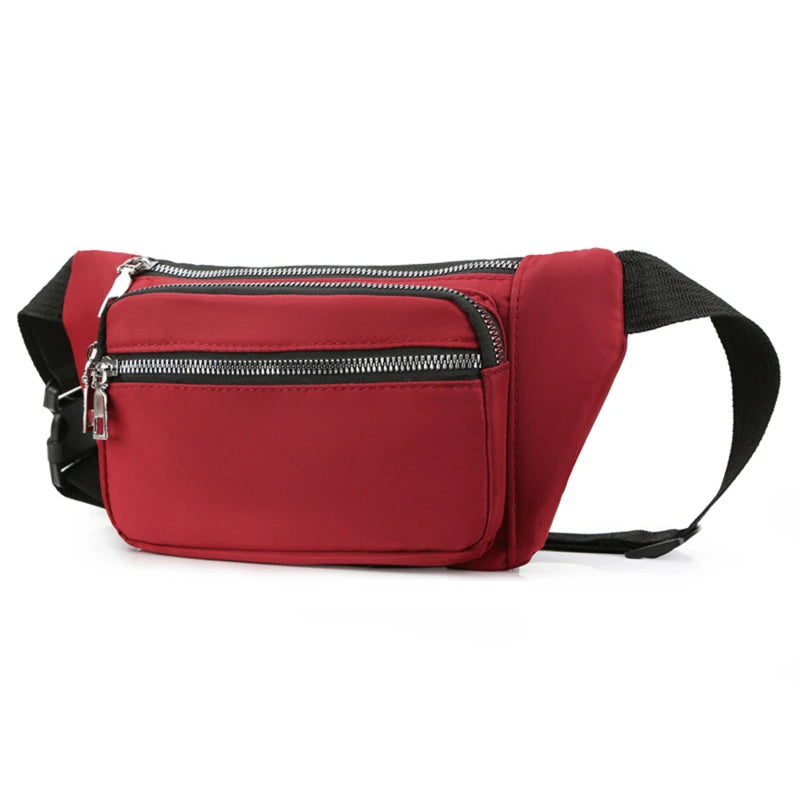Sac banane imperméable unisexe rouge