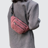 Sac banane moumoute tendance rose