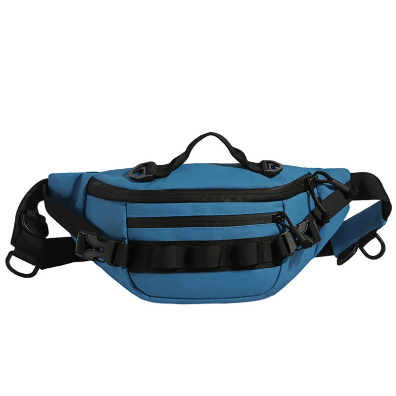 Sac banane multifonctionnel imperméable bleu