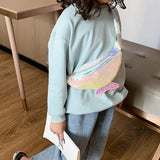 Sac banane paillette blanc