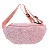 Sac banane paillette tendance rose