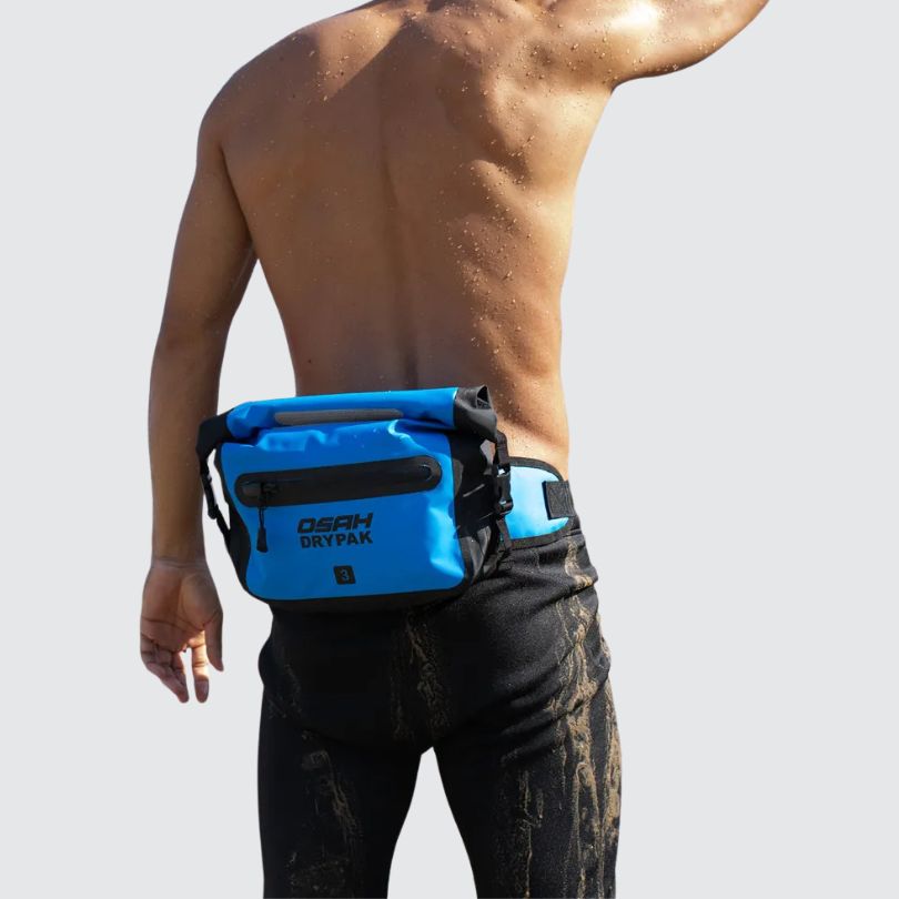 Sac banane randonnée étanche bleu