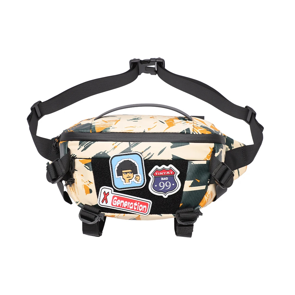 Sac banane sport jaune avec sangles réglables