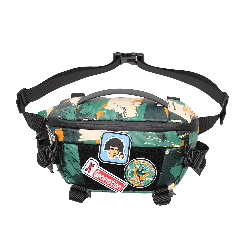 Sac banane sport vert avec sangles réglables