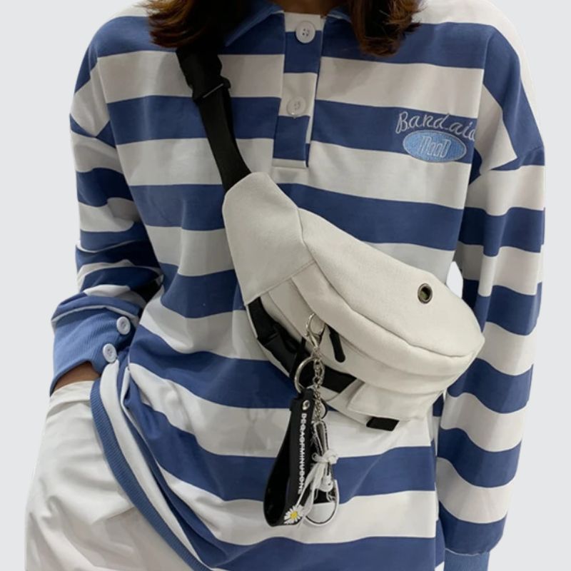 Sac banane tendance blanc avec sangle