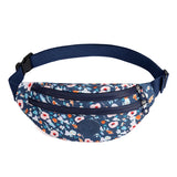 Sac banane tendance en tissu imprimé bleu