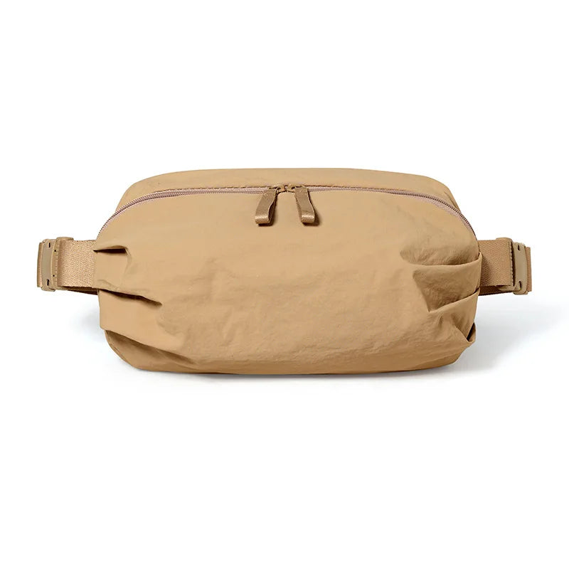 Sac banane tendance en toile jaune