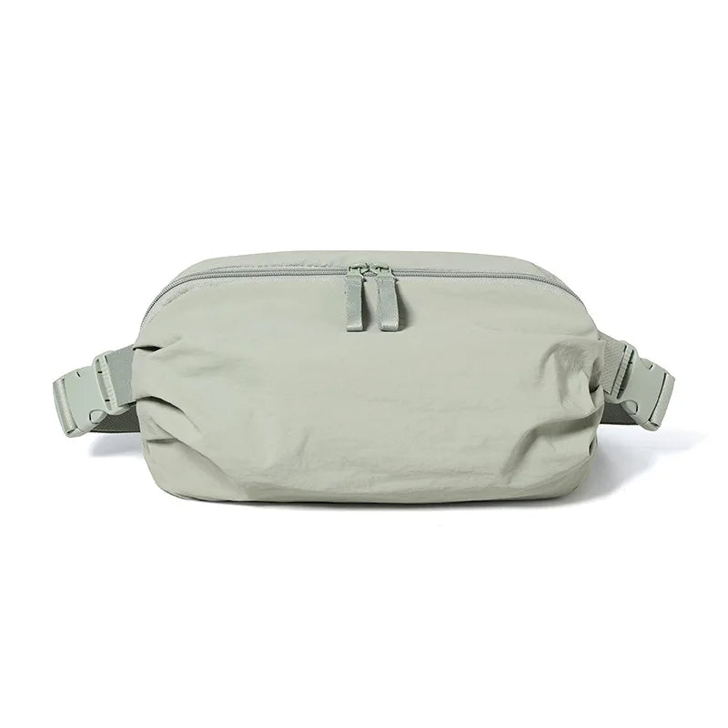 Sac banane tendance en toile vert