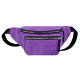 Sac banane velours côtelé violet