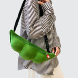 Sac banane velours en forme de haricot