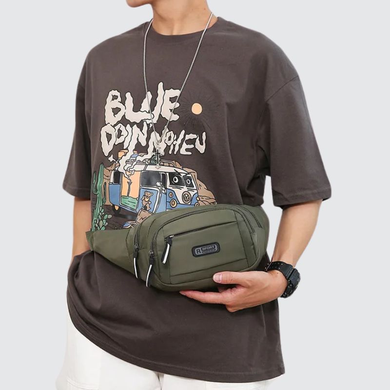 Sac banane vert impermeable