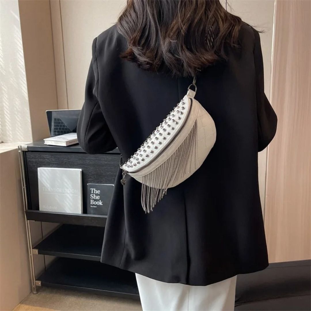 Sac banane bandoulière femme blanc