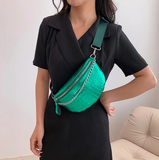 Sac banane brillant vert