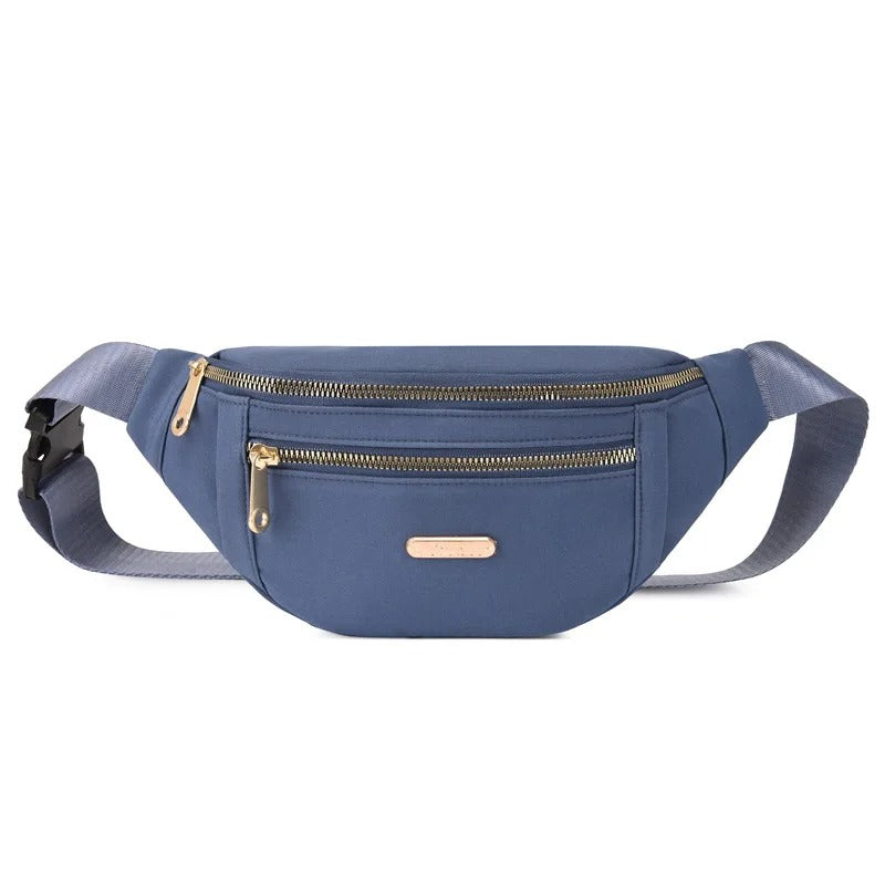 Sac banane femme chic bleu