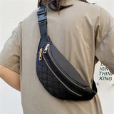 Sac banane noir femme tissu