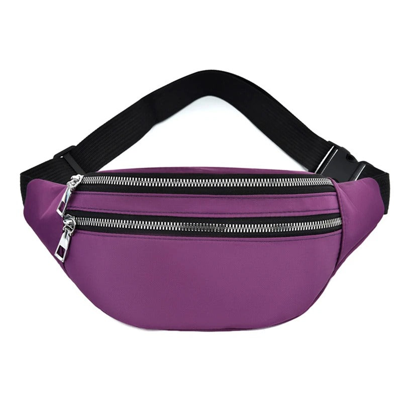 Sac banane femme tissu violet