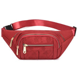 sac banane fleuri rouge