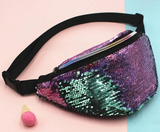 Sac banane paillette violet