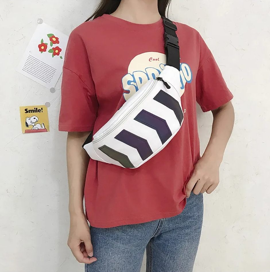 Sac banane sport blanc