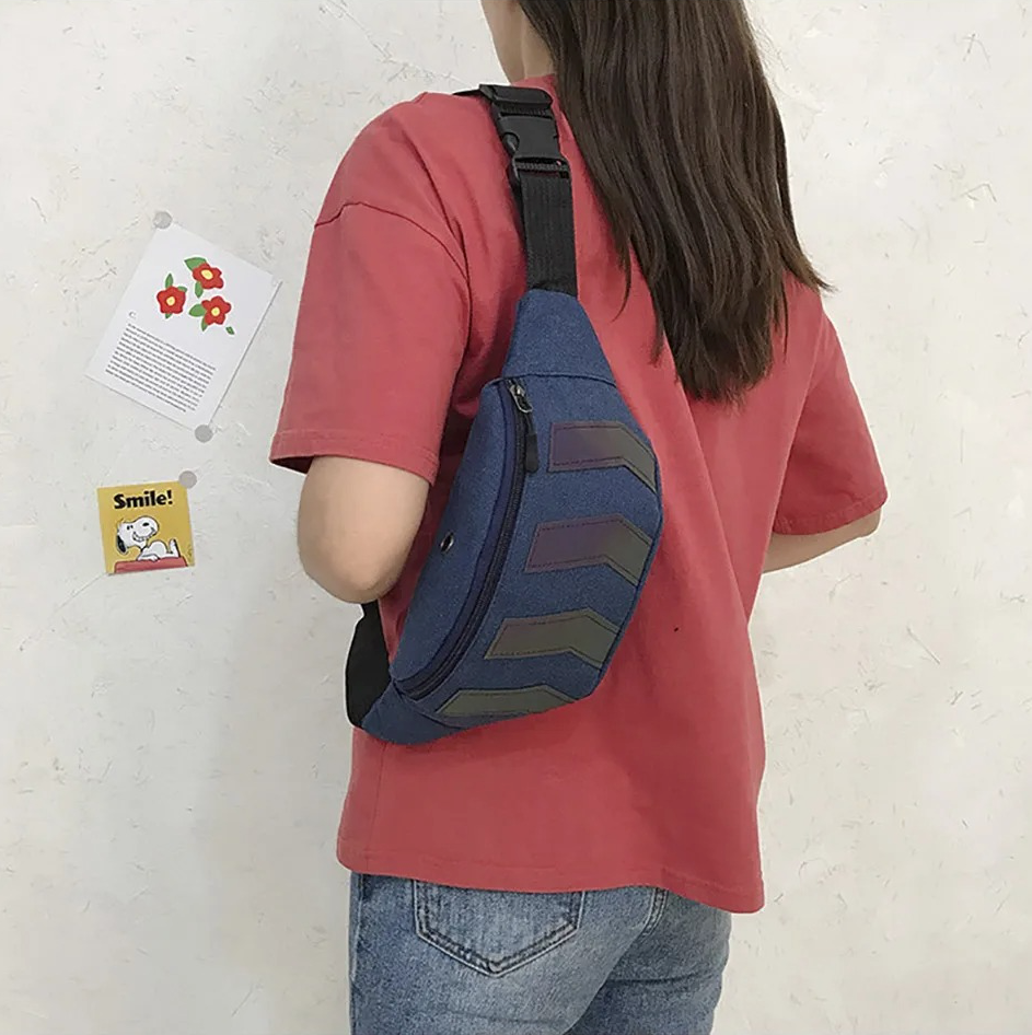 Sac banane sport bleu