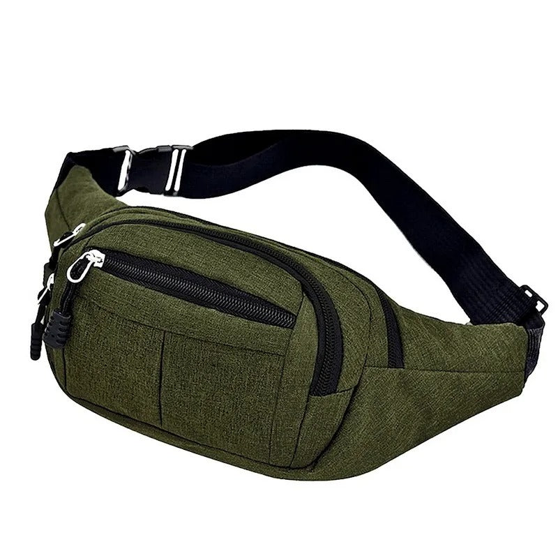 Sac banane tissu vert