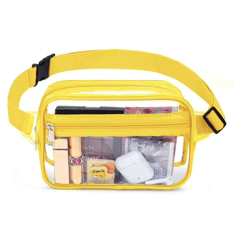 Sac banane transparent jaune