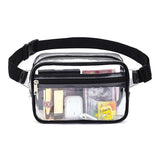 Sac banane transparent noir