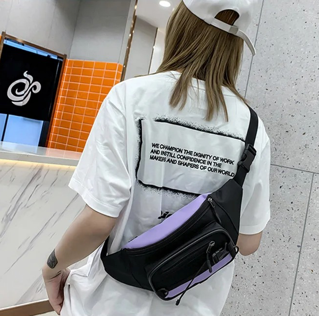 Sac banane vintage noir