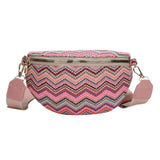 Sacoche banane bandoulière bohème rose