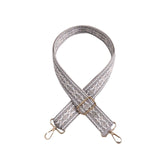 Sangle pour sac banane motifs géométriques gris