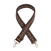 Sangle pour sac banane motifs géométriques noir