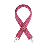 Sangle pour sac banane motifs géométriques rose