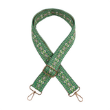 Sangle pour sac banane motifs géométriques vert