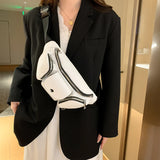 Sac banane cuir femme blanc