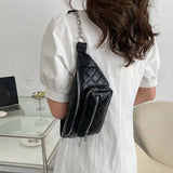 Sac banane femme cuir noir