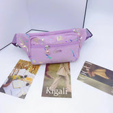 Sac banane tissu violet