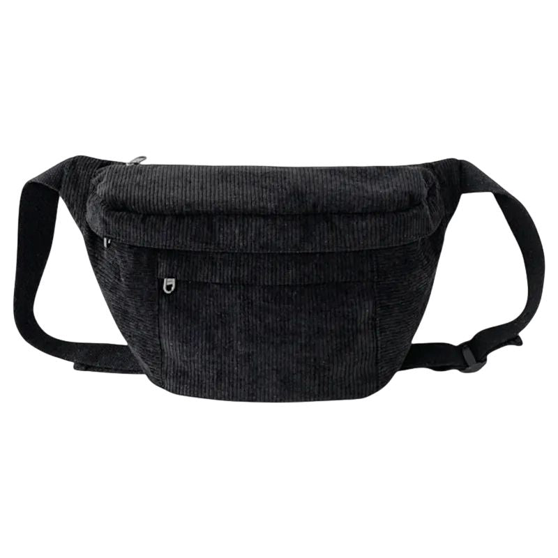 banane sac velours côtelé XL noire