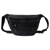 banane sac velours côtelé XL noire