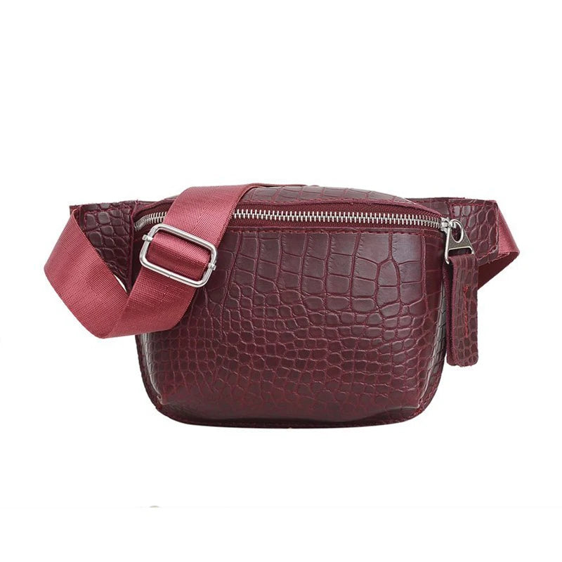 petit sac banane en cuir bordeaux